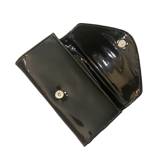 Harrods High Gloss Patent Leather Bifold Wallet in Deep Coal. Harrods 1849 EST. - Picture 4 of 6